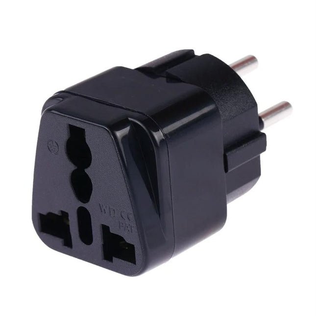 Universal Power Adapter for Israel Plug with Travel Charger compact black travel adapter for phone and laptop charging
