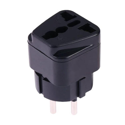 Alt Tag: Universal Power Adapter for Israel Plug with Travel Charger compact black travel adapter for phones and laptops