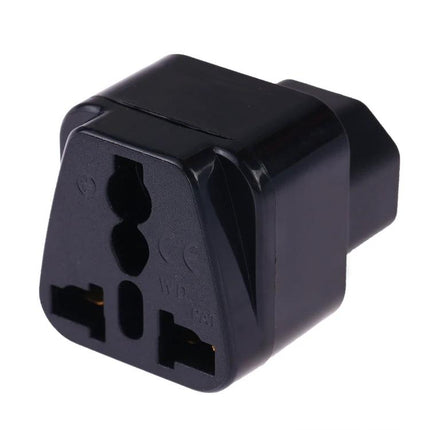 Universal Travel Adapter for International Plugs and Devices - compact black multi-plug travel power adapter for worldwide use