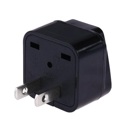 Portable Universal Power Adapter for Travel and Daily Use, US Plug - compact black travel adapter with US plug prongs for phone and laptop charging