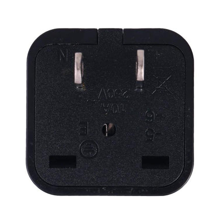 Portable Universal Power Adapter for Travel and Daily Use, US Plug black US plug front view for travel charging