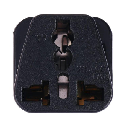 Universal Travel Adapter for South Africa Plug and Global Use black multi-country socket front view