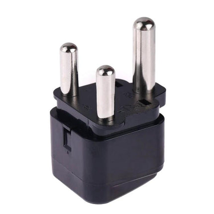 Universal Travel Adapter for South Africa Plug and Worldwide Compatibility compact black three-pin plug adapter for travel