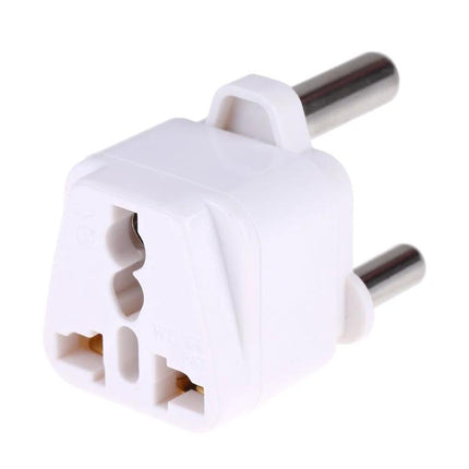 Universal Travel Adapter for South Africa Plug and Worldwide Compatibility white compact plug adapter for smartphones and laptops