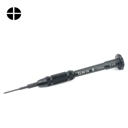 JIAFA 1.5 Cross Screwdriver for Mobile Phone Repair – black precision cross-tip screwdriver for smartphone and tablet repairs