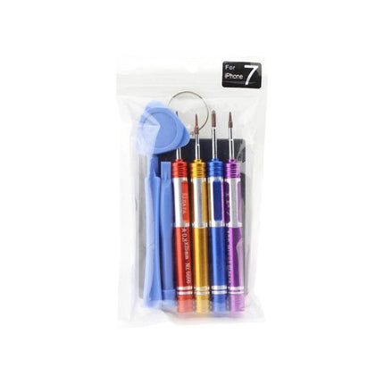 iPhone Repair Tool Kit with Screwdriver for iPhone 7, 5s, 5, 4s, and 4 - compact screwdriver set with suction cup and pry tools