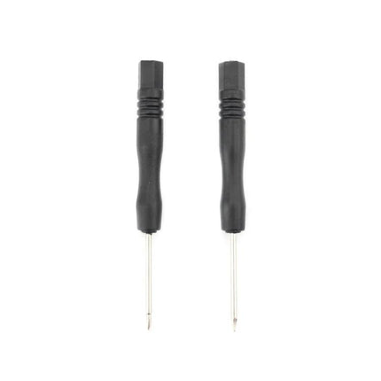 5-in-1 Tool Kit for iPhone Battery Opening and Repair — two precision screwdrivers with black handles for safe DIY battery replacement