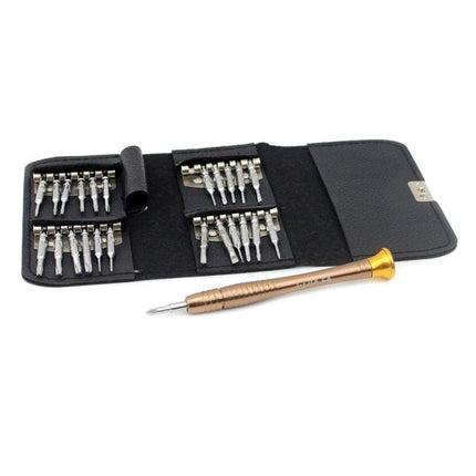 JIAFA 24-Piece Multi-Functional Screwdriver Set with Carrying Bag showing bits organizer and precision screwdriver for home repairs and DIY