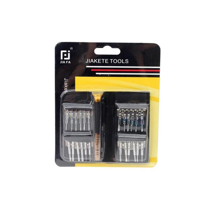 JIAFA 24-Piece Multi-Functional Screwdriver Set with Carrying Bag – compact 24-bit set in carrying case for home repairs and DIY