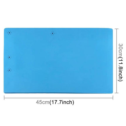 Silicone Maintenance Mat for Electronics Repairs, 45cm x 30cm - blue non-slip work surface for organizing small components and tools