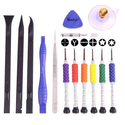 Versatile Multi-Purpose Opening Tool Set for Smartphones Repair - screwdriver pry tools tweezers suction cup kit