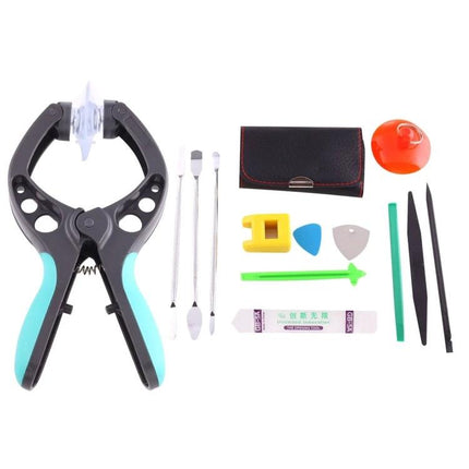 39 in 1 Multi-Purpose Tool Set for Phone Repairs compact kit showing clamp, pry tools, tweezers, suction cup and precision instruments