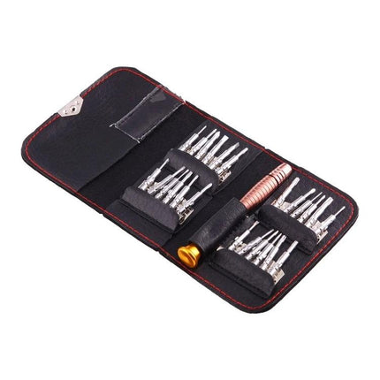 39 in 1 Multi-Purpose Tool Set for Phone Repairs - compact 26-in-1 precision screwdriver kit with bits and handle in black case