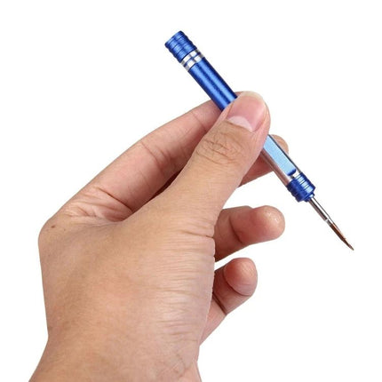 XINLI Y-Shaped 0.8mm Screwdriver for iPhone Repairs held in hand, precision bit for removing small iPhone screws