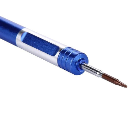 XINLI Y-Shaped 0.8mm Screwdriver for iPhone Repairs - blue precision Y-tip tool for safe screen and cover removal, prevents damage and chipped nails