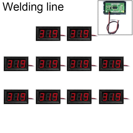 Compact Digital Voltage Meter for Everyday DC Checks with Display showing multiple red LED panel readings and wiring