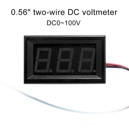 Compact Digital Voltage Meter for Everyday Electronics Checking - 0.56" two-wire DC voltmeter 0-100V compact panel display for hobby electronics
