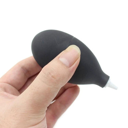JIAFA Portable Air Dust Blower for Camera Lenses and Devices held in hand, black rubber bulb blower for cleaning lenses and electronics