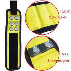 Magnetic Tool Wristband with 1680D Oxford Fabric Pockets for Easy Access