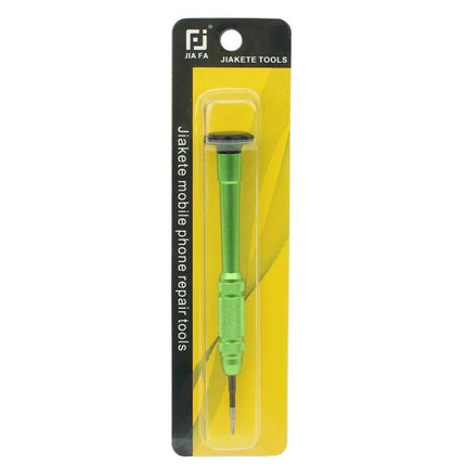 Jiafa 1.5 Cross Screwdriver for Mobile Phone Repairs - compact green precision screwdriver for smartphone and tablet screw replacement, portable tool