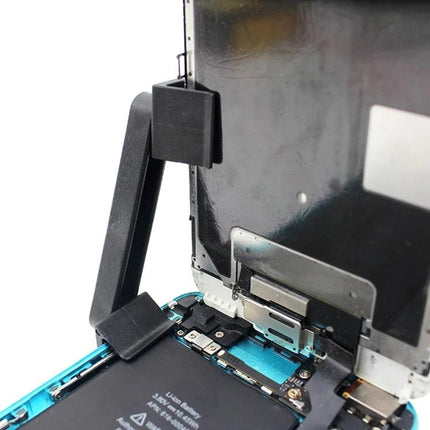 JIAFA Universal Mobile Phone Screen Repair Holder with Rotation holding a disassembled smartphone screen at adjustable angle for repair