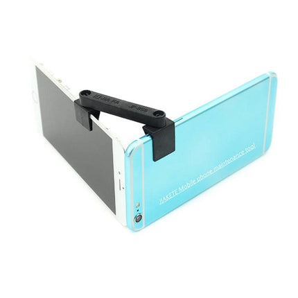 JIAFA Universal Mobile Phone Screen Repair Holder with Rotation holding two smartphones at adjustable 360-degree angle for repair