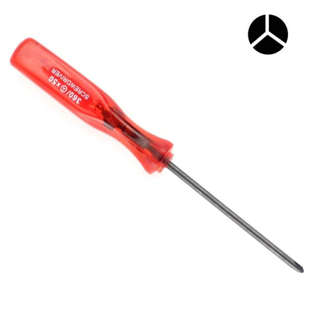 50mm Precision Screwdriver for Toy and Game Repairs - red-handled magnetic-tip tool for small toy and game console screw tasks