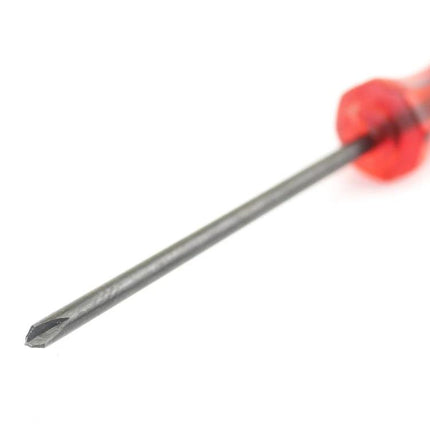 50mm Precision Screwdriver for Toy and Game Repairs - close-up of magnetic Phillips tip and red handle for toy and game maintenance