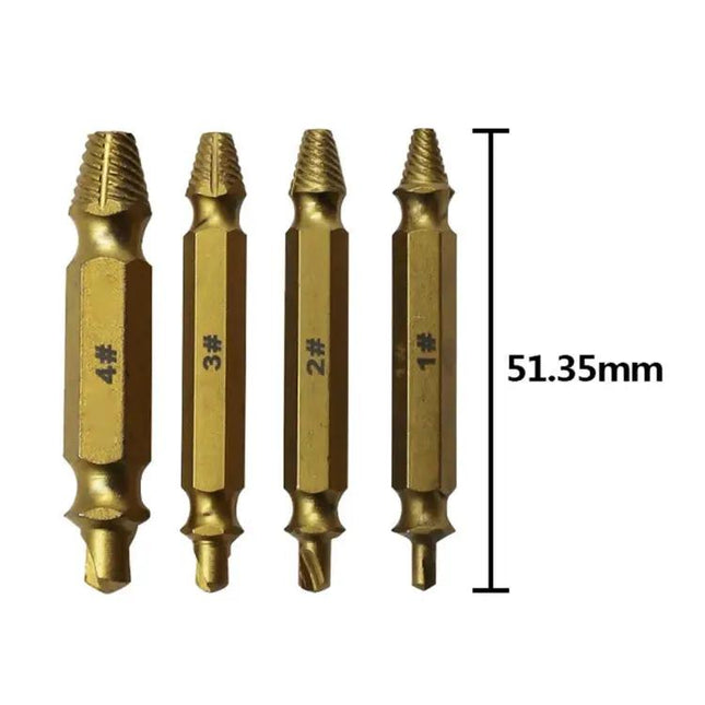 4 In 1 Screw Extractor Drill Bits Set For Stripped Screws
