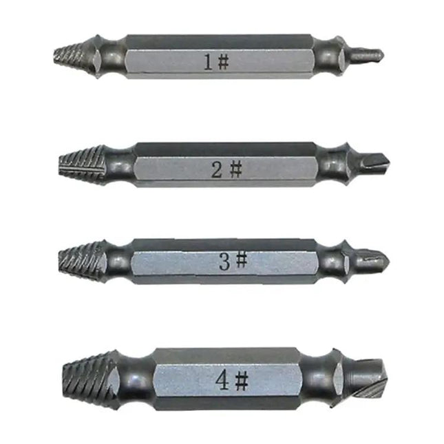 4 In 1 Screw Extractor Drill Bits Set For Stripped Screws