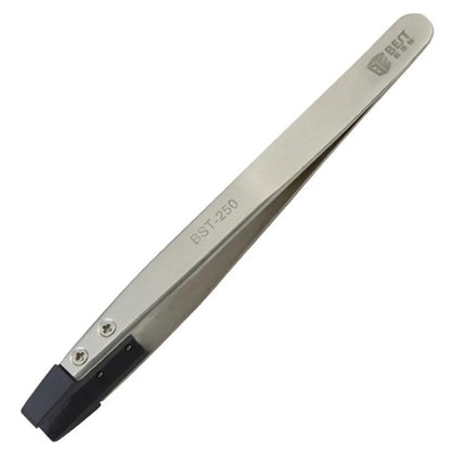 BEST Stainless Steel Anti-Static Tweezer for Everyday Precision Work - stainless steel anti-static tweezer with cushioned tips for electronics, jewelry, lab use