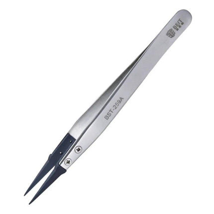 BEST Stainless Steel Anti-Static Tweezer for Precision Electronics Work - stainless steel tweezer with ESD PPS head for PCB and microelectronics handling