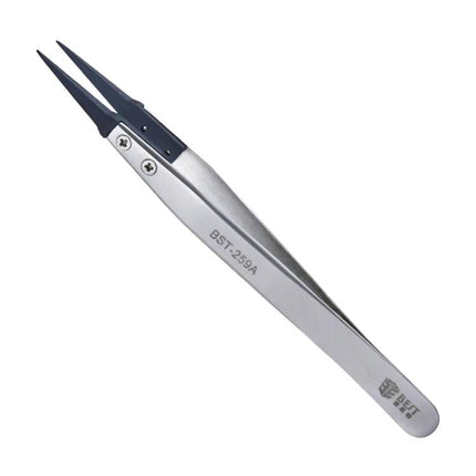 BEST Stainless Steel Anti-Static Tweezer for Precision Electronics Work — stainless steel ESD PPS head tweezer for PCB and microelectronics handling