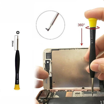 1.5mm Phillips Screwdriver for Mobile Phone and Device Repair - compact precision tool used to open smartphone casing and replace small components