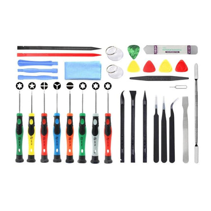 Portable Multi-Function Repair Tool Kit for Mobile Devices and More - compact screwdriver set, pry tools, tweezers and picks for phone and electronics repairs