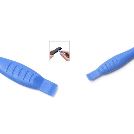 Plastic Double-Headed Disassemble Crowbar for Device Repair - blue plastic pry tool for opening smartphone and laptop casings without scratches