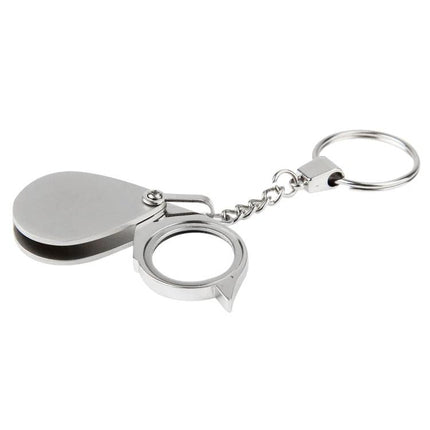Portable Folding Magnifier for Jewelry and Antique Inspection - compact folding loupe keychain for gem and coin detail viewing