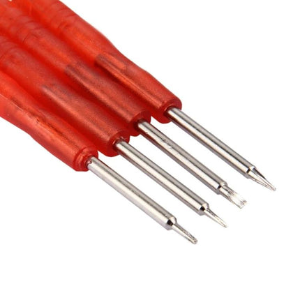 Professional 9 in 1 Repair Tool Set for iPhone Maintenance red precision screwdrivers close-up for screen and battery repairs