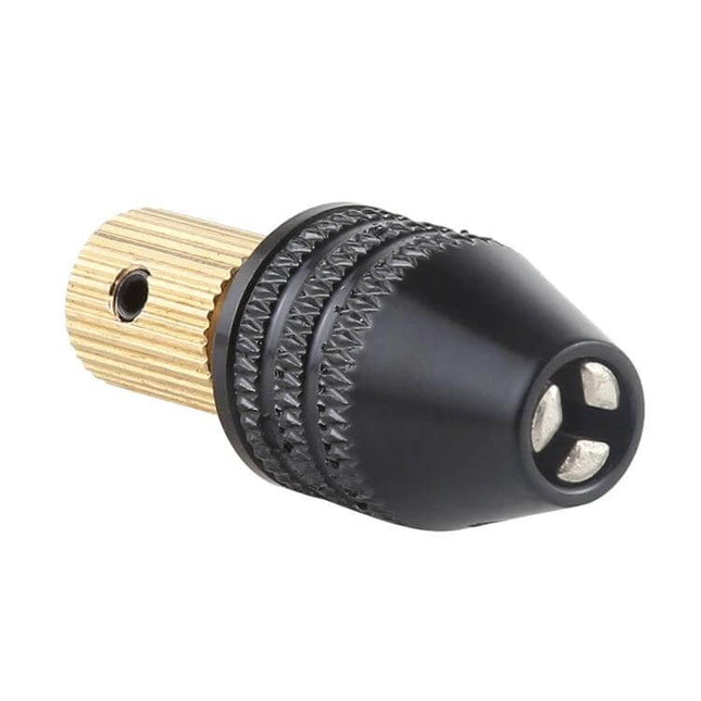 Mini Electric Grinder Drill Chuck For DIY 0.5-3mm Range 2.35mm Shaft - compact copper 0.5–3mm chuck for mini grinders, reduces slippage and centers bits