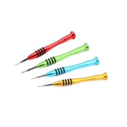 JIAFA 13-in-1 Tool Set for iPhone Repairs and Maintenance precision screwdrivers in red green blue and gold for screen and battery replacement