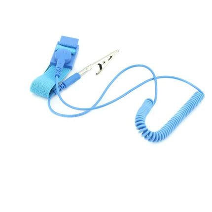 JIAFA Adjustable Anti-Static Wrist Band for Static Protection blue wrist strap with coil cord and alligator clip for grounding electronics