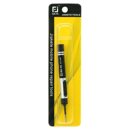 JIAFA Torx T4 Screwdriver for Mobile Phone Repairs in compact yellow blister pack for precise phone screw removal