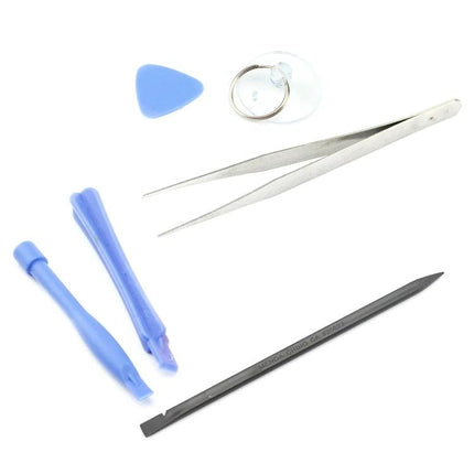 JIAFA 10-in-1 Repair Tool Set for iPhone and Samsung Devices - tweezers, pry tools, suction cup and spudger for screen and battery repairs