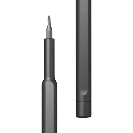 Xiaomi Mijia 24-in-1 Precision Magnetic Screwdriver Set for Repairs - close-up of magnetic precision bit and handle in gunmetal finish