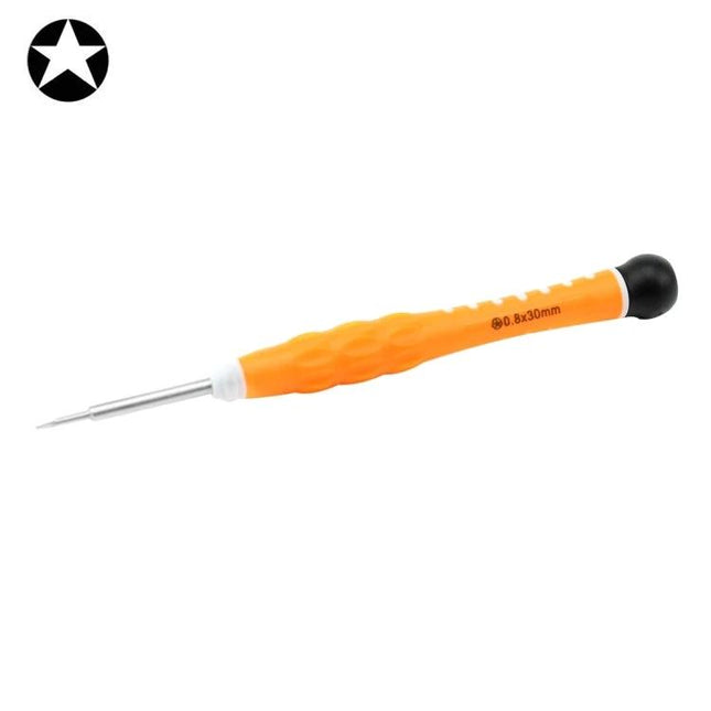 Pentalobe 0.8 Screwdriver for iPhone Charging Port Repairs – orange-handled precision driver for removing and installing tiny iPhone charging port screws