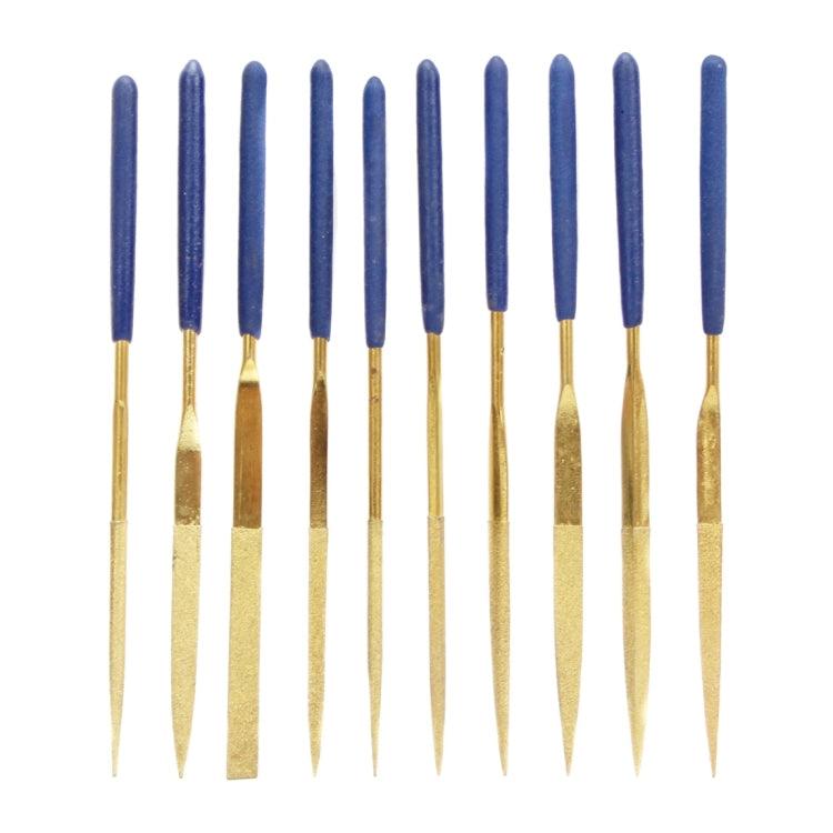 Versatile 10-Piece Gold Plating File Set for Metal and Woodworking JF-170407