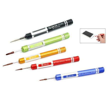 JIAFA 19-Piece Phone Repair Tool Set with Carrying Bag showing colorful precision screwdrivers and pry tool for smartphone repairs