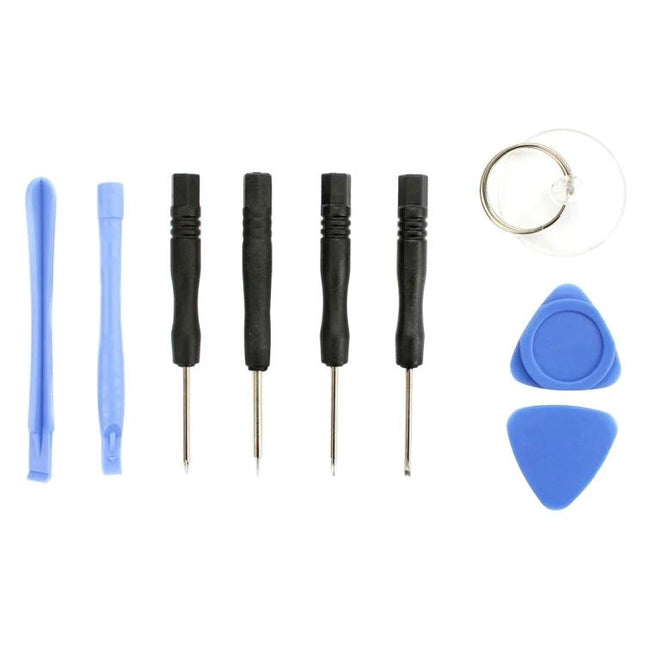 Nine-in-One Repair Tool Kit for iPhone 7 and 7 Plus - compact DIY screwdrivers, pry tools, suction cup and picks for screen and battery repair