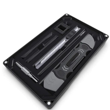 JAKEMY 69-in-1 Multifunctional Screwdriver Set for Home Repairs compact organized tool tray with precision bits and pry tools
