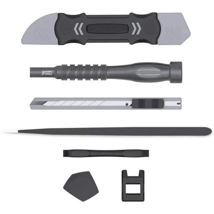 JAKEMY 69-in-1 Multifunctional Screwdriver Set for Home Repairs showing pry tools, precision handle, blade and picks for electronics and appliance repairs